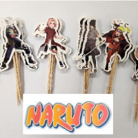 24 бр Наруто Naruto герои топер топери клечки за мъфини декорация и украса, снимка 1 - Други - 44979757