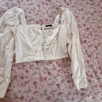 Блуза с буфан ръкав, снимка 1 - Блузи с дълъг ръкав и пуловери - 45436453