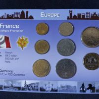Комплектен сет - Франция 1960 - 2000 - 8 монети от 5 сантима до 10 франка, снимка 1 - Нумизматика и бонистика - 45207168