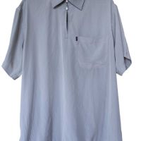 Мъжка спортна риза Chris K., 100% полиамид, Сива, 72х62 см, M, снимка 1 - Ризи - 45485136