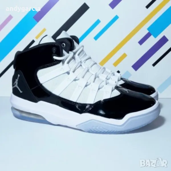  Nike Air Jordan Max Aura Black White ЧИСТО НОВИ 44.5ти номер 28.5см стелка с кутия , снимка 1