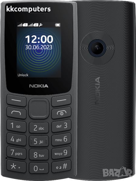 Телефон Nokia 110 2023, 4MB, 4MB, Charcoal - 1GF019FPA2L04 , снимка 1
