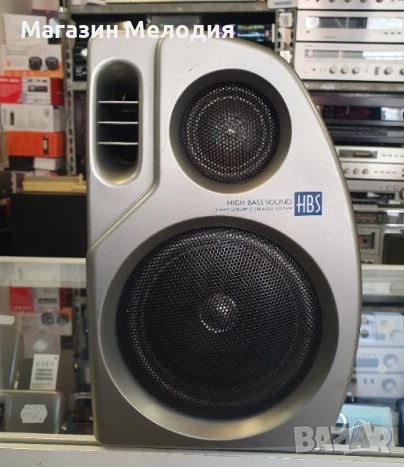 1бр. Тонколона HBS High Bass Sound 2-way dynamic speaker system В отлично техническо и визуално съст, снимка 1