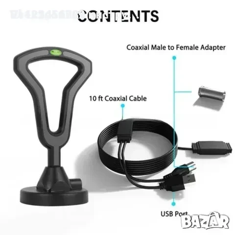 Вътрешна/външна телевизионна антена с висока разделителна способност HDTV, снимка 1