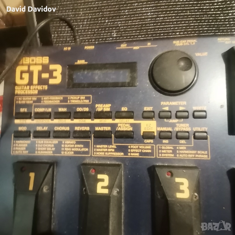 продавам процесор за китара BOSS GT 3 ПЕРФЕКТЕН със чисто ново захранване , снимка 1