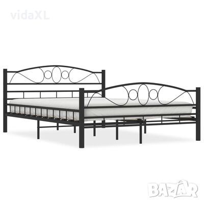 vidaXL Рамка за легло, черна, стомана, 140x200 cм(SKU:285288, снимка 1
