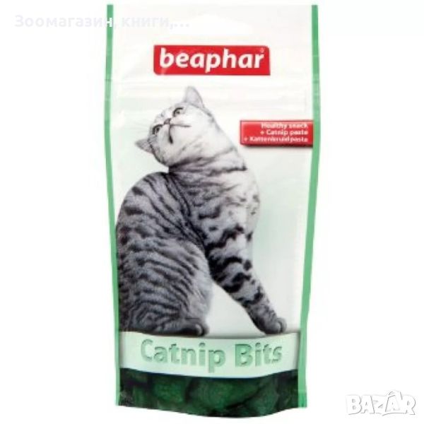 Beaphar Catnip Bits with Cat Grass 35 g - хапки с котешка трева, снимка 1
