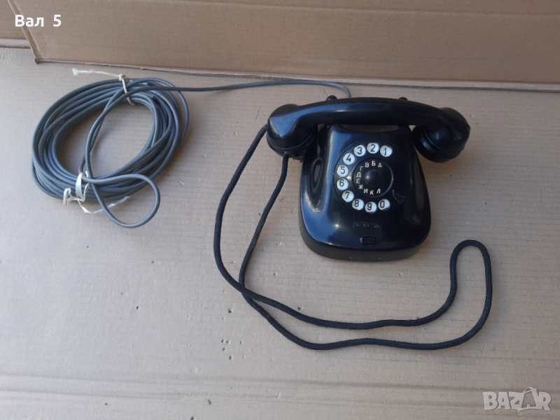 Стар български бакелитов телефон - 1963 г, снимка 1