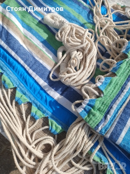 Прекрасен здрав хамак изработка памук ,удобен, допълнително захващане , снимка 1