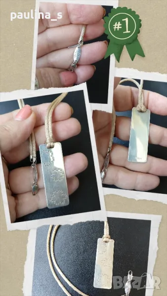 Furla / Сребърно Марково колие тип чокър "FURLA" / проба 925 Italy , снимка 1