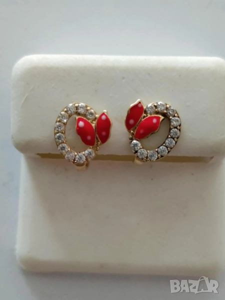 Златни детски обици 51841, снимка 1