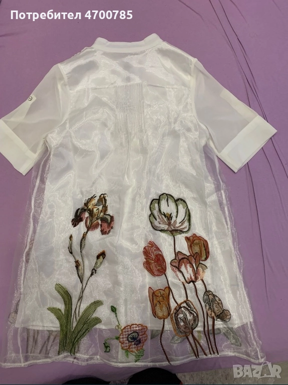 .Нова рокля на Veinfuns , къс ръкав, с бродерия отпред и отзад, с тюл. , снимка 1
