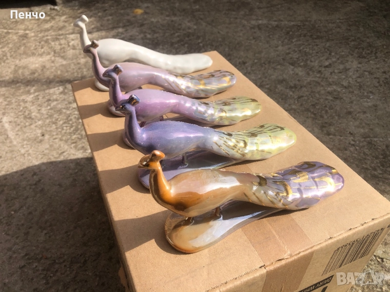 СОЦ порцеланови фигурки ПАУН - MADE IN BULGARIA 2, снимка 1