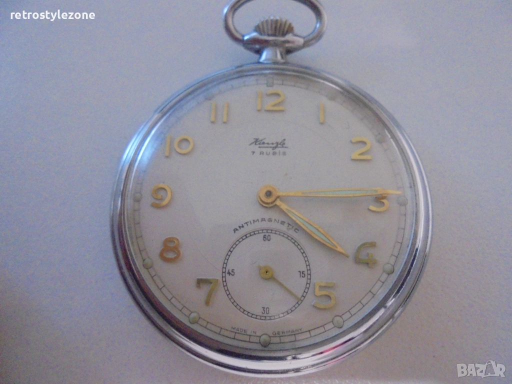 № 8410 Винтидж механичен джобен часовник KIENZLE  Стар оригинален немски джобен часовник KIENZLE, снимка 1