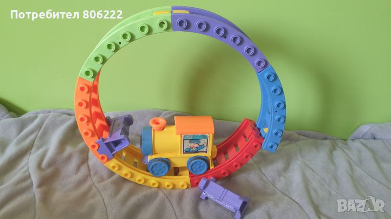 Влак с релси бебешки, снимка 1