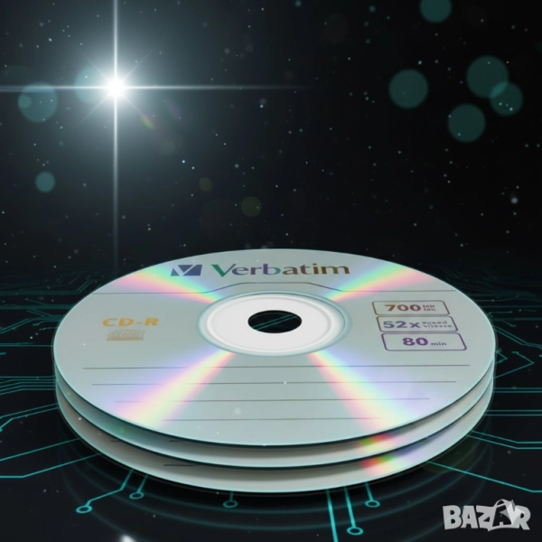 2x verbatim cd-r 52x 80min 700mb, снимка 1