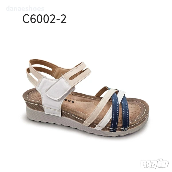 Дамски сандали с цветни каишки , снимка 1