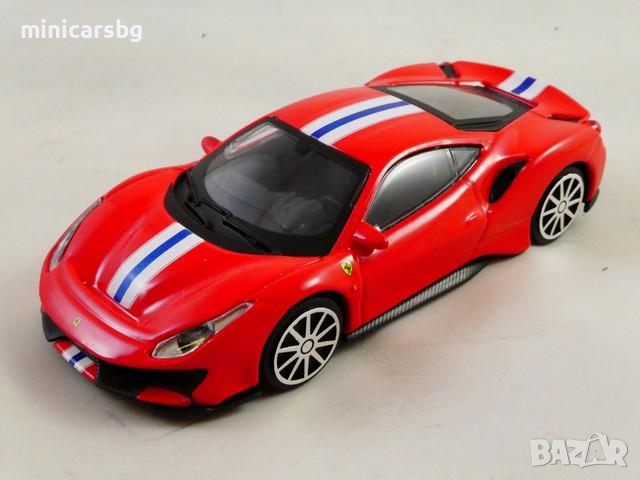 Метални колички: Ferrari 488 Pista - Bburago, снимка 1