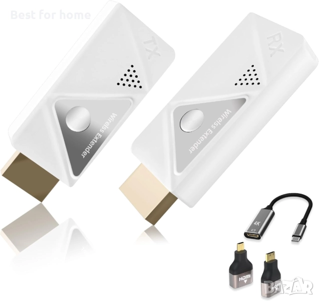  SUNMEG Безжичен HDMI предавател и приемник - 4K, 1080P 60Hz , снимка 1