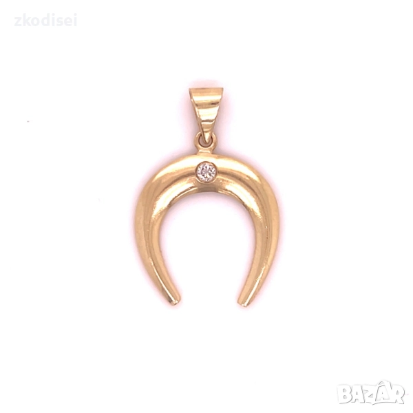 Златен медальон с диамант 2,21гр. 14кр. проба:585 модел:33259-6, снимка 1