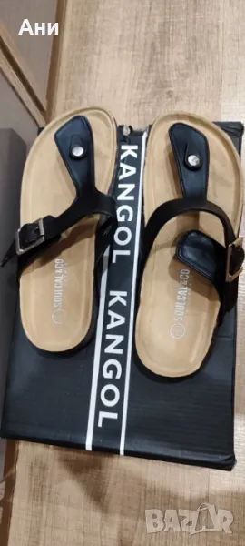 Дамски сандали чeрни тип Birkenstock изкуствена кожа корк 38 номер, снимка 1