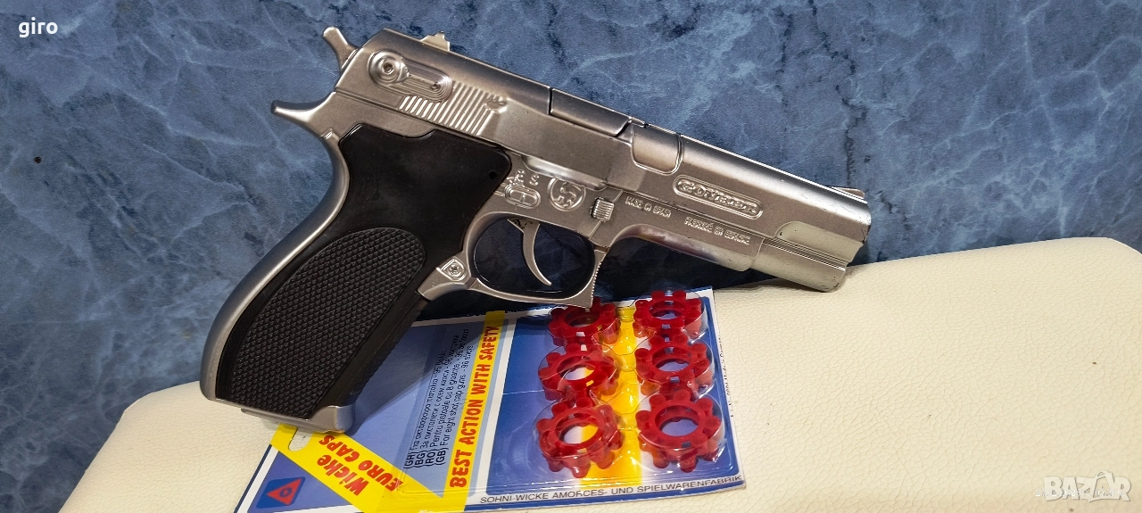 Масивен метален пистолет с капси COLT+96 бр. капси , снимка 1