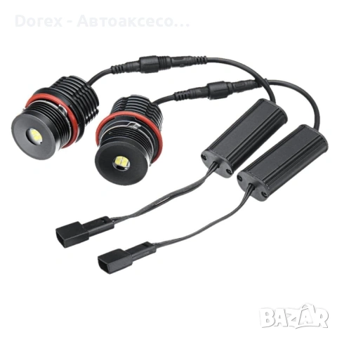 Комплект LED Angel Eyes крушки за BMW CANBUS оранжева светлина, снимка 8 - Аксесоари и консумативи - 53872047
