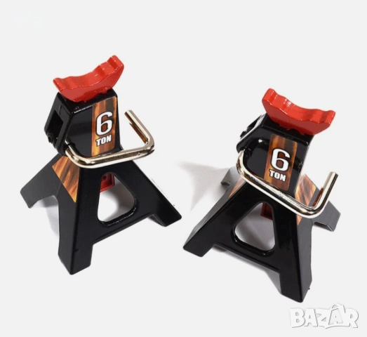 Реалистични модели на 6-тонови стойки за крик (2) за мащаб 1/10, 1/8 и скален катер