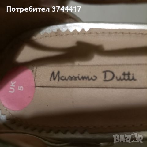 Чисто нови естествена кожа, оригинални Италиански Марка " ®Massimo Dutti " обувки сандали , снимка 2 - Дамски обувки на ток - 46363840