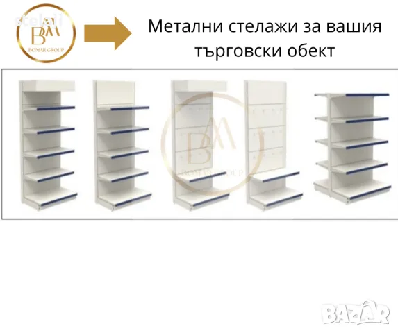 Търговско оборудване за хранителен магазин - стелажи, кошници, колички, снимка 2 - Стелажи и щандове - 47048095