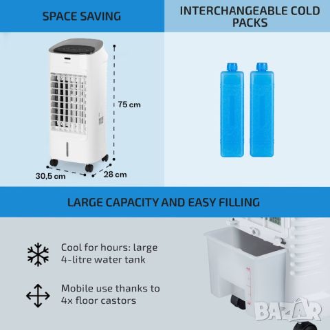 Нов мобилен охладител OneConcept на известния производител Klarstein Германия  , снимка 8 - Климатици - 46105645