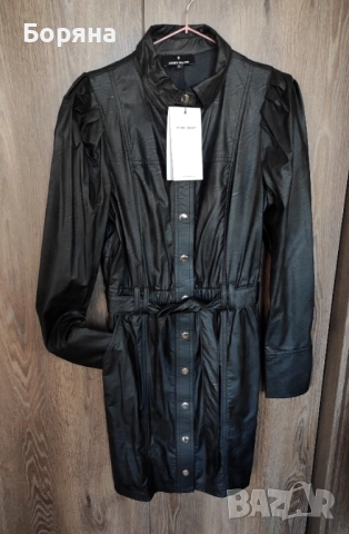 Other Theory нова с етикет 2 в 1 рокля тренч от еко кожа, снимка 5 - Рокли - 52815853