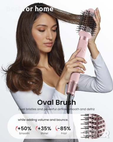 MESCOMB 5 в 1 стилизатор за коса със сешоар  за обем и къдрици, стилизиране и изправяне, снимка 8 - Сешоари - 53428744