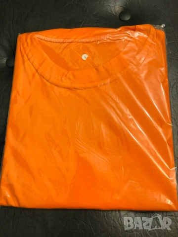 Нови памучни тениски – бяла и оранжева