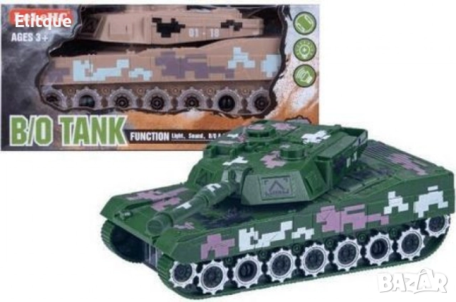 Боен танк с реалистични звуци и светлини, снимка 5 - Коли, камиони, мотори, писти - 52745138