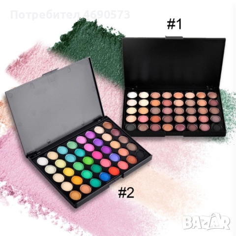 Палитра с 40 бр. сенки за очи с дълготраен ефект и матов завършек, снимка 2 - Декоративна козметика - 52885840
