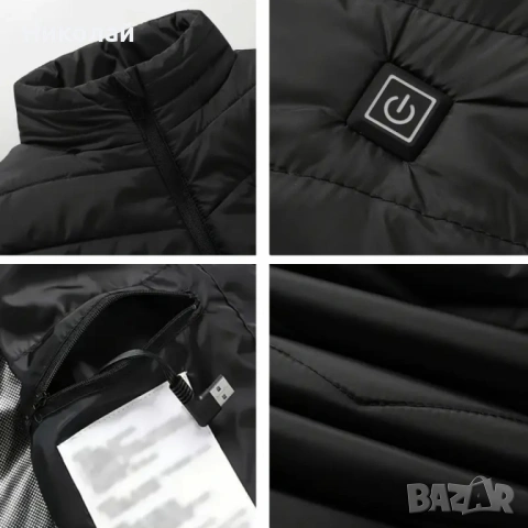 Електрически отопляем елек за зимния период с USB захранване - Unisex, снимка 3 - Елеци - 53127804