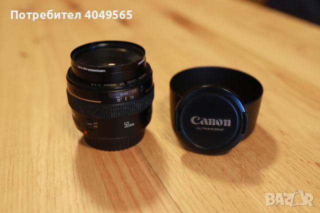 Обектив Canon EF 50mm f/1.4 USM, снимка 1 - Обективи и филтри - 45429363