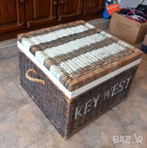 Скрин/ракла .Винтидж масивен корабен сандък/ракла -мебел, снимка 8 - Скринове - 51553102