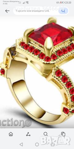Изящен пръстен с рубини, снимка 3 - Пръстени - 45799044