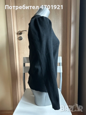 Черна дамска блуза с дълъг ръкав, снимка 6 - Блузи с дълъг ръкав и пуловери - 53215645