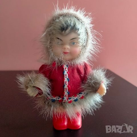Винтидж ескимоска кукла K.Schrickel 10.5 см, снимка 3 - Колекции - 45809265