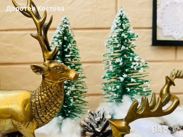 Красива украса с месинг от Англия, снимка 2 - Антикварни и старинни предмети - 54211024