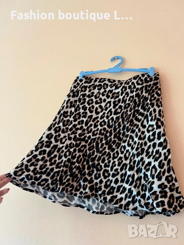 Тигрова пола с ластик в кръста S размер 🐅, снимка 2 - Поли - 51795745