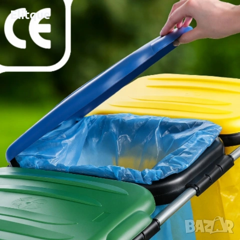 Стойка с капаци за разделно хвърляне на отпадъци - грижа за околната среда, снимка 7 - Други стоки за дома - 53326249