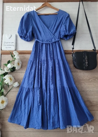 Дълга разкроена лятна рокля С/М