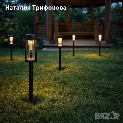 Градинската соларна лампа XF-2902 - стилно и практично решение за осветление на двор, алеи и тераси