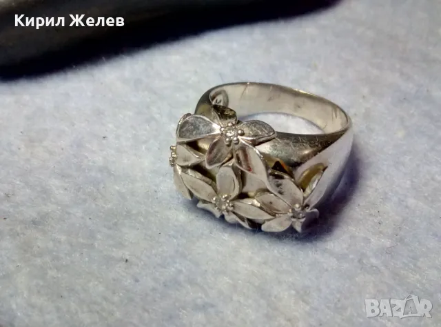 ТОКАШ - ПРЕЛЕСТЕН ФЛОРАЛЕН СКЪПОЦЕНЕН СРЕБЪРЕН ПРЪСТЕН СРЕБРО 925 TOKASH с ИСКРЯЩИ ЦИРКОНИ 13782, снимка 11 - Пръстени - 49913282