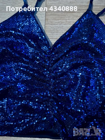 Лъскав топ, снимка 3 - Корсети, бюстиета, топове - 51730489