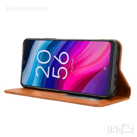 TCL 50 SE Retro Texture Wallet Калъф и Протектор, снимка 6 - Калъфи, кейсове - 52705914